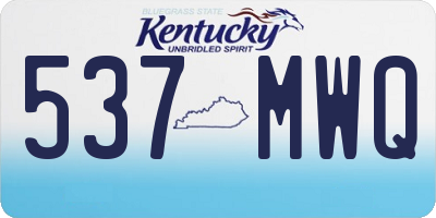 KY license plate 537MWQ