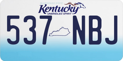KY license plate 537NBJ