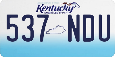 KY license plate 537NDU