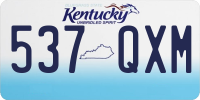 KY license plate 537QXM