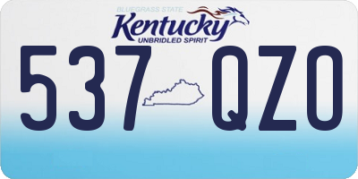 KY license plate 537QZO