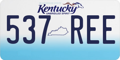 KY license plate 537REE