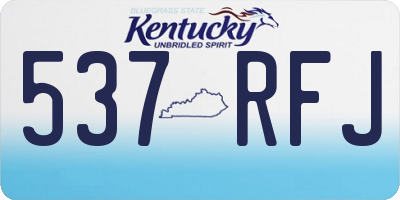KY license plate 537RFJ
