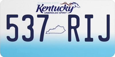 KY license plate 537RIJ