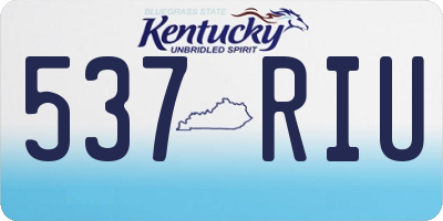 KY license plate 537RIU
