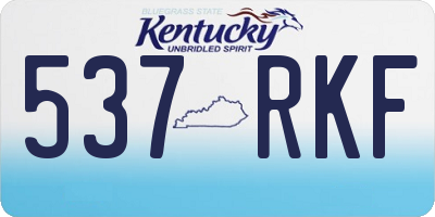 KY license plate 537RKF
