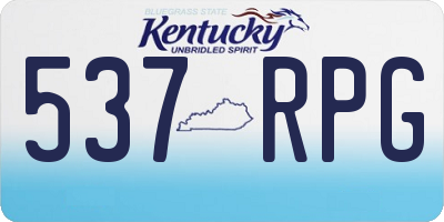 KY license plate 537RPG