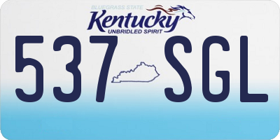 KY license plate 537SGL