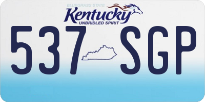 KY license plate 537SGP