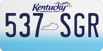 KY license plate 537SGR