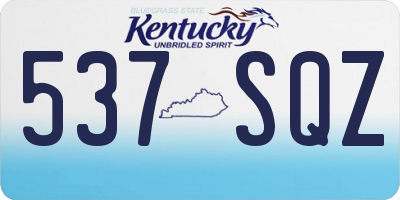 KY license plate 537SQZ