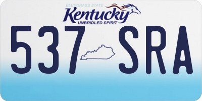 KY license plate 537SRA