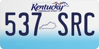 KY license plate 537SRC