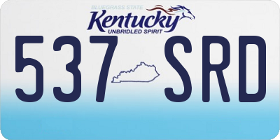 KY license plate 537SRD