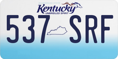 KY license plate 537SRF