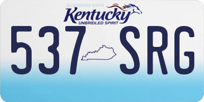 KY license plate 537SRG