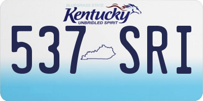 KY license plate 537SRI