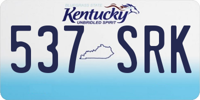 KY license plate 537SRK