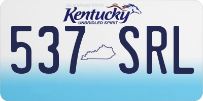 KY license plate 537SRL