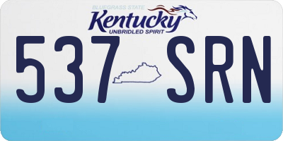 KY license plate 537SRN