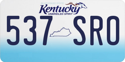 KY license plate 537SRO