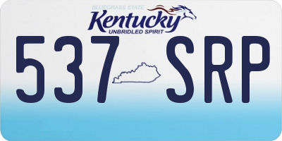 KY license plate 537SRP