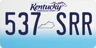 KY license plate 537SRR