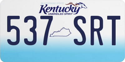 KY license plate 537SRT