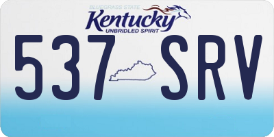 KY license plate 537SRV