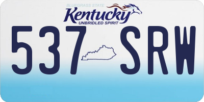 KY license plate 537SRW
