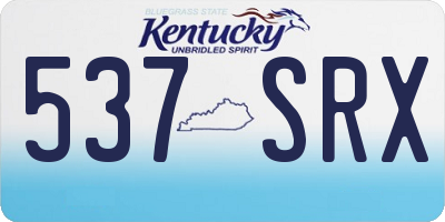 KY license plate 537SRX