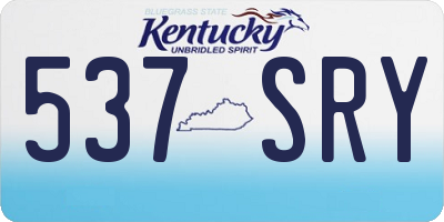 KY license plate 537SRY