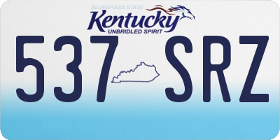 KY license plate 537SRZ