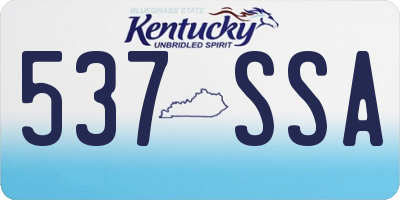 KY license plate 537SSA