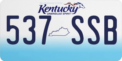 KY license plate 537SSB