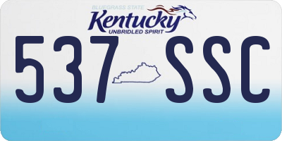 KY license plate 537SSC