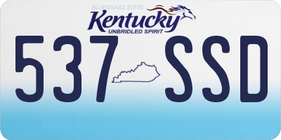 KY license plate 537SSD