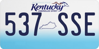 KY license plate 537SSE