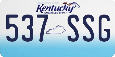 KY license plate 537SSG