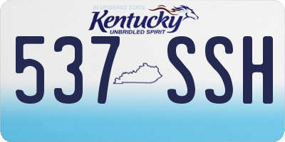 KY license plate 537SSH