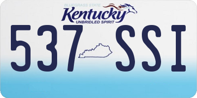 KY license plate 537SSI