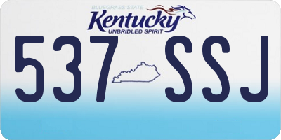 KY license plate 537SSJ