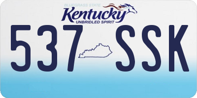 KY license plate 537SSK