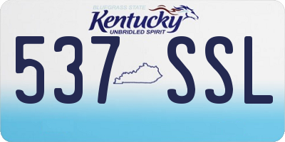KY license plate 537SSL