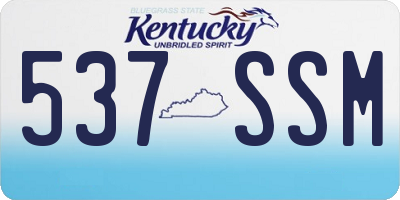 KY license plate 537SSM