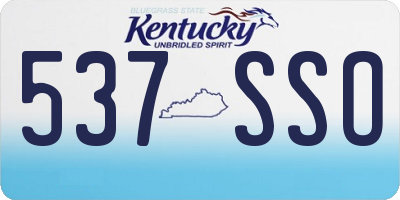 KY license plate 537SSO