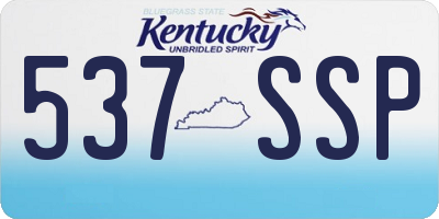 KY license plate 537SSP