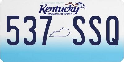 KY license plate 537SSQ
