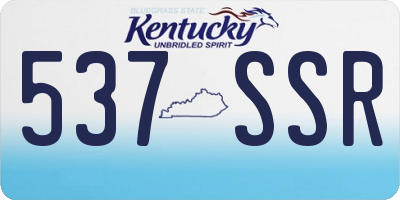 KY license plate 537SSR