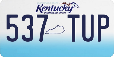 KY license plate 537TUP